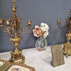 COPPIA DI CANDELABRI 5 FIAMME STILE BAROCCO