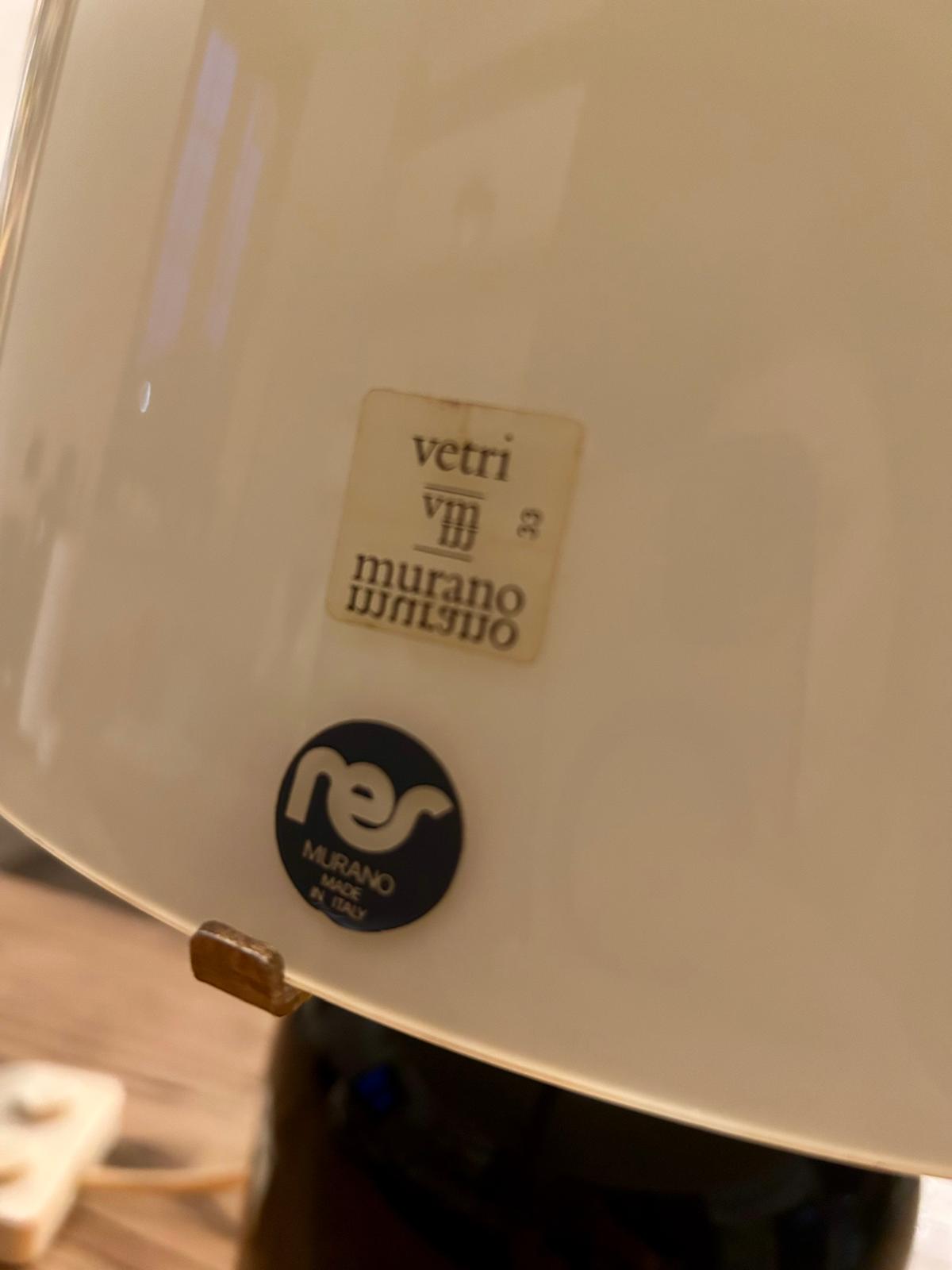LAMPADA DA TAVOLO IN VETRO DI MURANO - DESIGN ITALIANO ANNI '70 - immagine 3