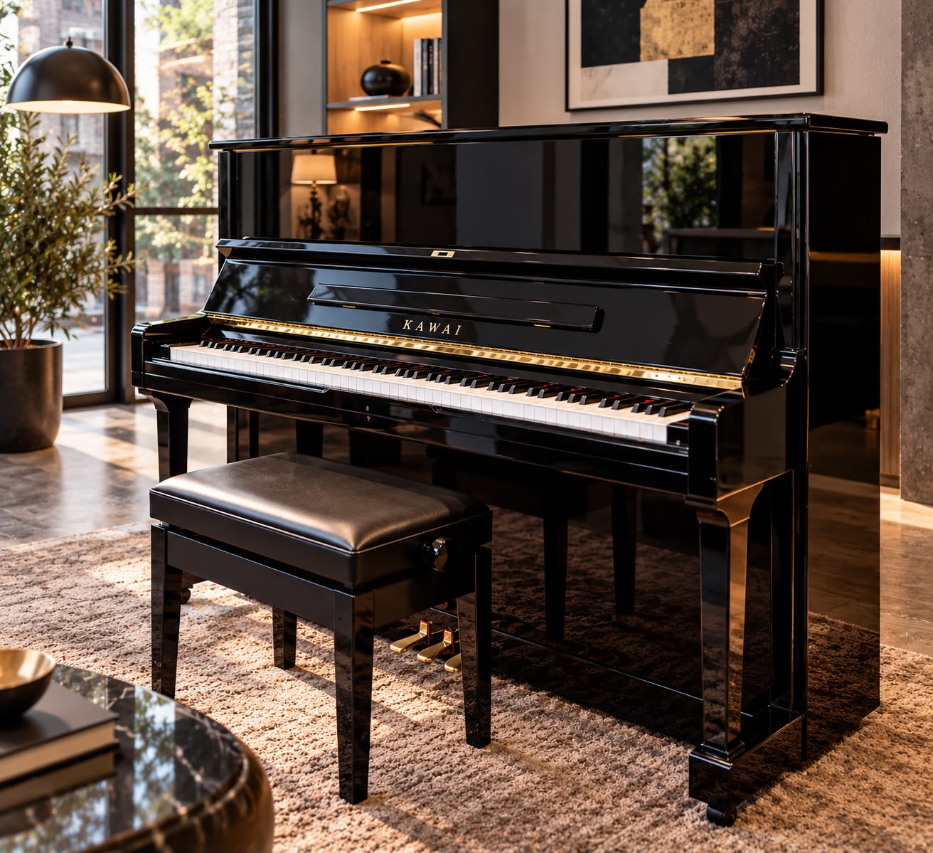 Pianoforte verticale Kawai NS-20A – Made in Japan – 1998 – Nero lucido - immagine 3