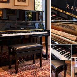 Pianoforte verticale Kawai NS-20A – Made in Japan – 1998 – Nero lucido