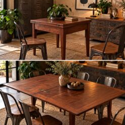 Tavolo a libro vintage in legno